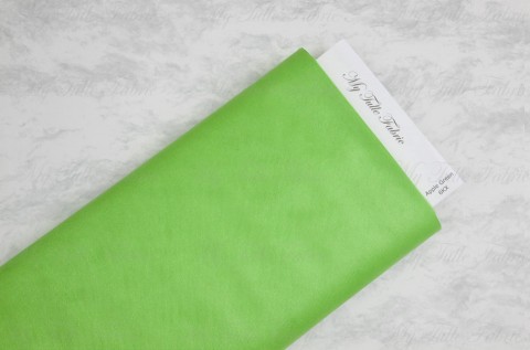 Shiny Tulle On Bolt Of 54" X 25 Yd 100% Polyester Apple Green Our Tulle is Flame Retardant and Metal Free