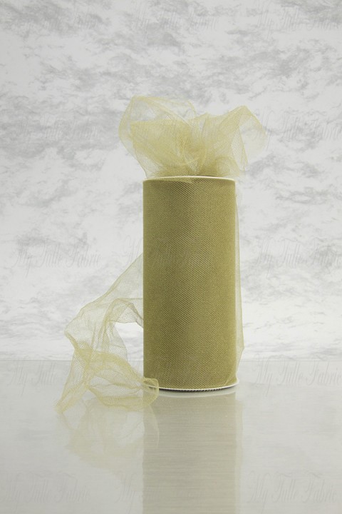 Shiny Tulle On Spool Of 6" X 25 Yd 100% Polyester Sage Decor Our Tulle is Flame Retardant and Metal Free